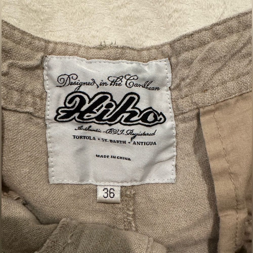 Hiho Men's Tan Cargo Shorts linen lightweight - Picture 3 of 6